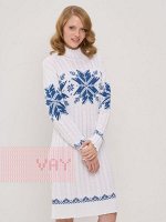 Платье женское 5232-2503   501/3600588 белый/деним