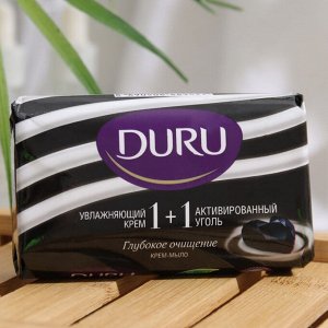 Мыло DURU SOFT SENS Увлажняющий крем+Активированный уголь 80 гр 1/24