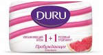 Мыло туалетное DURU 1+1 Белая Увлажняющий крем&amp;Розовый грейпфрут. 80гр. Пробуждающее крем-мыло.
