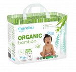 Подгузники-трусики  Organic bamboo MIOKI/MARABU, размер L (9-14кг),42 шт НОВИНКА!