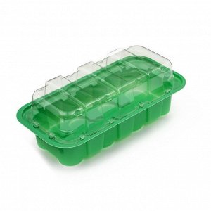 Мини - парник для рассады, 24x12x11 см, 11 ячеек под таблетки для рассады d=3 см, пластик, Greengo