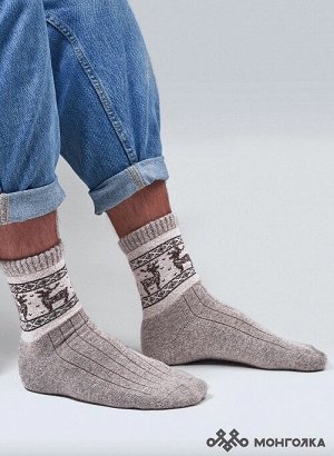 Носки из 100% монгольской шерсти         (арт. 01107)