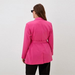 Пиджак женский с поясом MIST plus-size, розовый