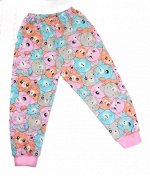 Пижамные штаны 602 кошки на розовом