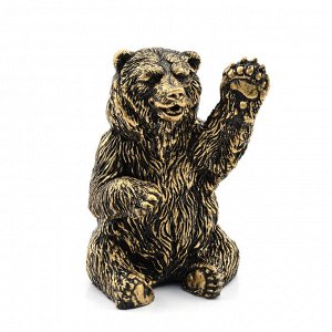 Фигурка из гипса "Мишка приветливый" 57*52*77мм.