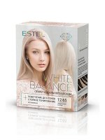 Эстель  Набор Секрет идеального блонда WHITE BALANCE тон 12.65 прекрасный сапфир  350 мл Estel