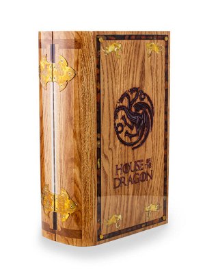 Роскошный шахматный набор из дерева и натурального янтаря «Дом Драконов»