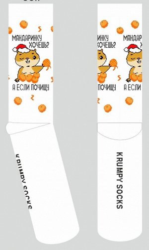Носки НГ р.40-45 "TxT" Хомяк с Мандаринками