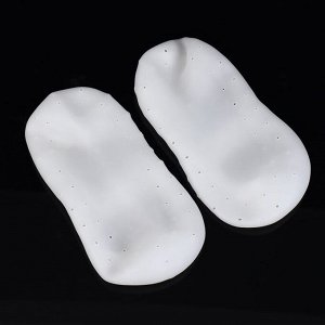Носочки для педикюра, силиконовые, с перфорацией, с лямкой, 15 ? 9 см, размер S, цвет белый