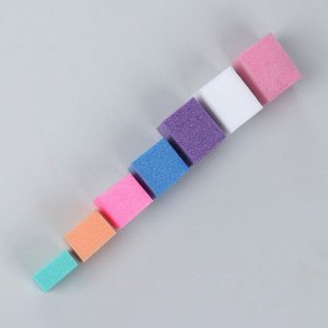 Бафы наждачные для ногтей, четырёхсторонние, 70 шт, разноцветные
