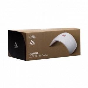 Лампа для гель-лака Luazon LUF-20, UV/LED, 24 Вт, 15 диодов, таймер 30/60 с, USB, белая