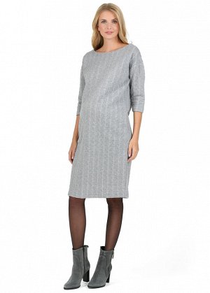 Платье "Оксана" для беременных; цвет: т.серый меланж (aw17)