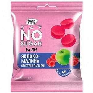 «Smart Formula», say no to sugar Фруктовые пастилки «Яблоко – малина», 30 г