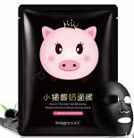 Черная маска-салфетка для лица йогуртовая, 25 г.