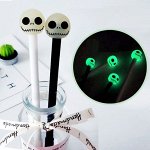Ручка Череп, светится в темноте. Черная гел паста 9046381