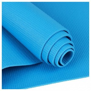 Коврик для йоги Sangh, 173х61х0,4 см, цвет синий