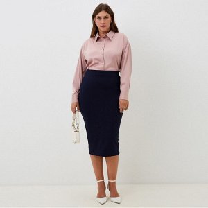 Блузка женская шелковая MIST plus-size, пыльная роза