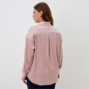 Блузка женская шелковая MIST plus-size, пыльная роза