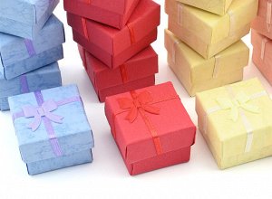 Подарочная упаковка под кольцо 40*40*30мм, комплект 24шт