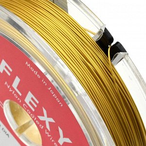 Тросик ювелирный (ланка) Flexi 7 струн, ?- 0,40мм, катушка 30м, цв.золото