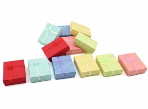 Подарочная упаковка под набор 90*70*25мм с бантом, комплект 12шт
