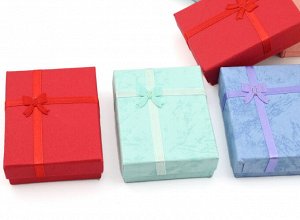 Подарочная упаковка под набор 90*70*25мм с бантом, комплект 12шт