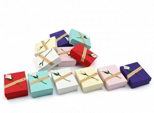Подарочная упаковка под набор 90*70*30мм с бантом, комплект 12шт