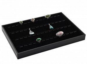Фелиция Планшет с крючками под подвески, кольца, бархат черный, 350*240*30мм.