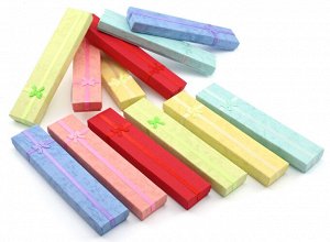 Коробочка подарочная для украшений 210*40*20мм, с бантом, комплект 12шт