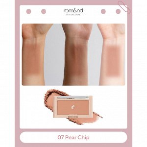 Мягкие спрессованные румяна в тёплом грушевом оттенке rom&nd Better Than Cheek #C04 Pear Chip