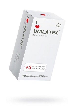 ПРЕЗЕРВАТИВЫ UNILATEX "ULTRA THIN" ультратонкие, 12 шт.