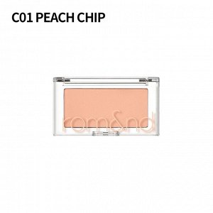 rom&nd Мягкие спрессованные румяна в тёплом персиковом оттенке Better Than Cheek C01 Peach Chip