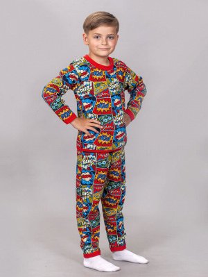 Пижама для мальчика бух/красный