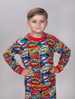 Пижама для мальчика бух/красный