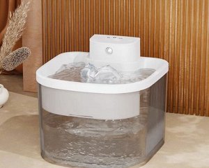 Умная беспроводная поилка фонтан для кошек и собак Xiaomi Quange Pet Water Dispenser P30, сенсорный датчик, до 120 дней без зарядки, система фильтрации, бесшумная работа, 192x186x173 мм, 2,5 л