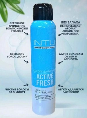 Сухой шампунь для волос INTU Active Fresh 200мл