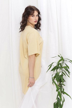 Туника Варианты расцветки: какао, бежевый
Ткань:  кулирка, Состав:  Хлопок 100%.
Туника свободного кроя с широкими рукавами. Фасон подходит для всех типов фигуры. Горловина округлой формы обработана в