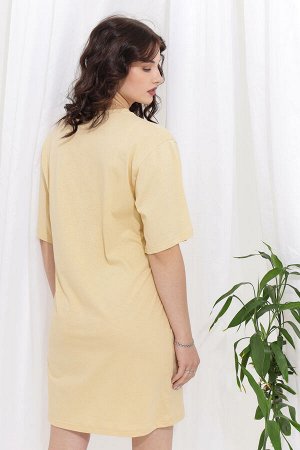 Туника Варианты расцветки: какао, бежевый
Ткань:  кулирка, Состав:  Хлопок 100%.
Туника свободного кроя с широкими рукавами. Фасон подходит для всех типов фигуры. Горловина округлой формы обработана в