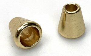Наконечник для шнура, концевик металлический "Колокольчик", 15*13*5 мм, цвет золото, 2 шт./упк.