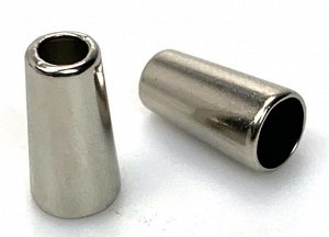 Наконечник для шнура, концевик металлический "Колокольчик", 17*9*4,5 мм, цвет серебро, 2 шт./упк.