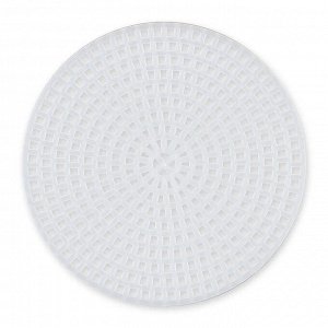 Пластиковая канва КРУГ, диаметр 11,5 см, размер ячейки 2 мм, цвет белый