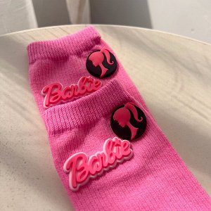Женские носки с декором "Барби"