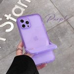 Чехол однотонный с подставкой на iPhone
