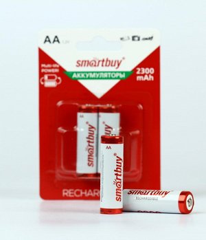 Аккумулятор NiMh Smartbuy AA/2BL 2300 mAh (24/240) (SBBR-2A02BL2300)