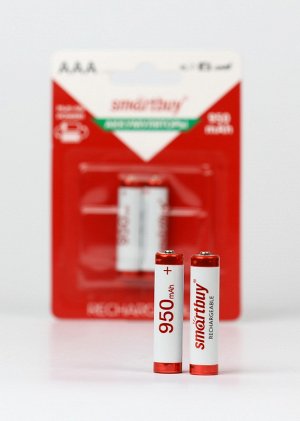 Аккумуляторные батарейки ААА (LR03), мизинчиковые, 950 mAh (упаковка 2 шт.)  NiMh,  (SBBR-3A02BL950)