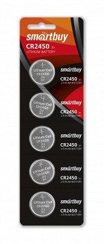 Литиевый элемент питания Smartbuy CR2450/5B (100/2000) (SBBL-2450-5B)