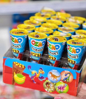 Вафельный рожок с кремом из фундука, банана и молочной начинкой "Ozmo Cornet BANAN " 25 гр