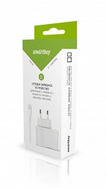 СЗУ SmartBuy NOVA, 2.1А, белое, кабель для iPhone 5/6/7/iPad Mini/iPad Air (SBP-1150)/100