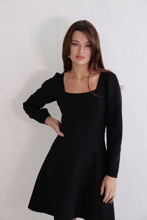 Martichelli Платье с вырезом &quot;каре&quot; чёрное