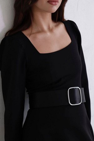 Martichelli Платье с вырезом &quot;каре&quot; чёрное